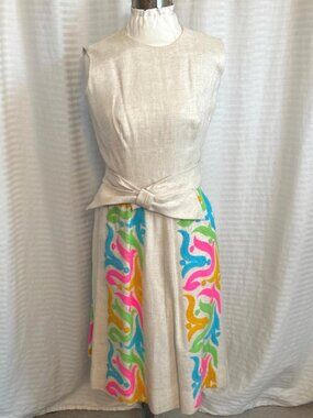 vintage 60s dress: L'Aiglon, psychedelic dress